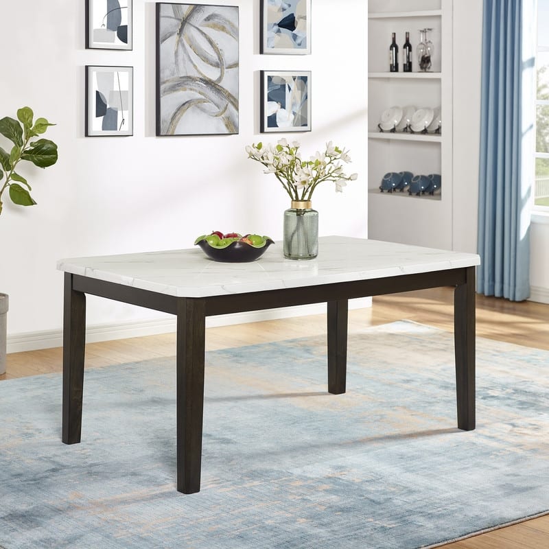 Best Quality Furniture Faux Marble Dining Table - White Faux Marble - Table Only - White Faux Marble - Table Only 