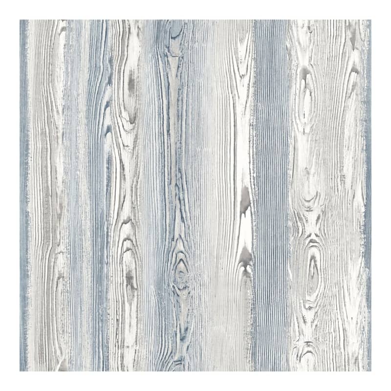 ESTA Home Cady Blue Wood Panel Wallpaper - 20.5 x 396 x 0.025