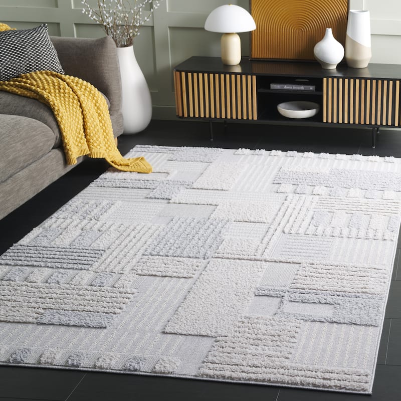 SAFAVIEH Trends Wilda Geometric Rug - 4' x 6' - Ivory/Grey