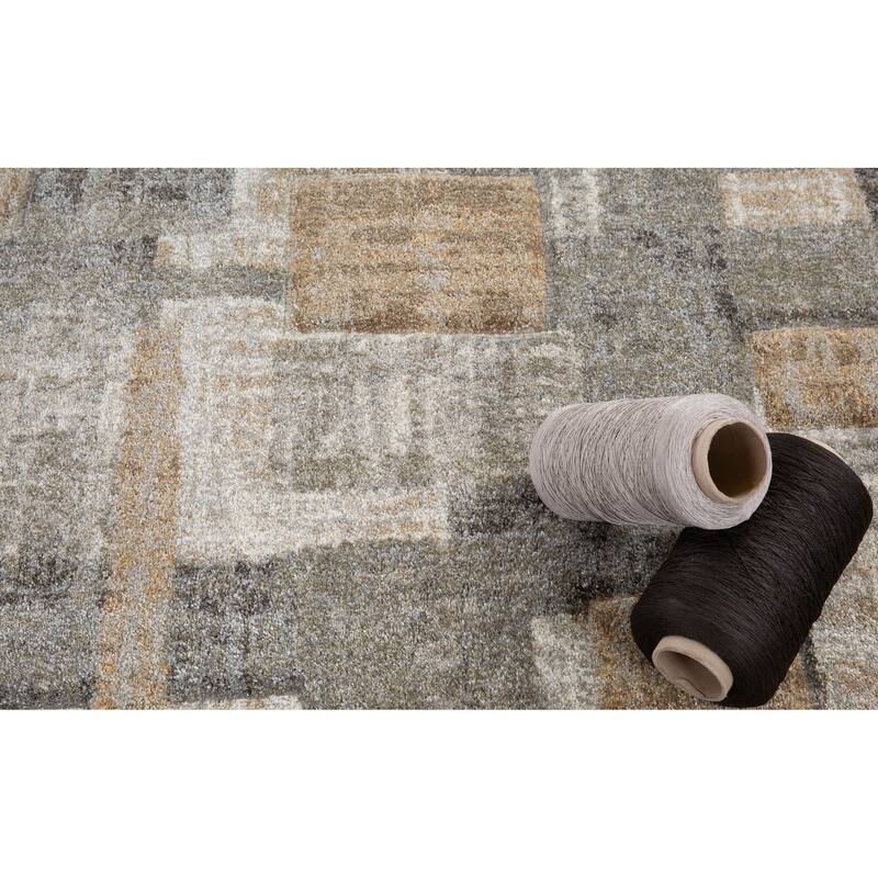 Vlora Collection Modern Abstract Geometric Multi-color Area Rug