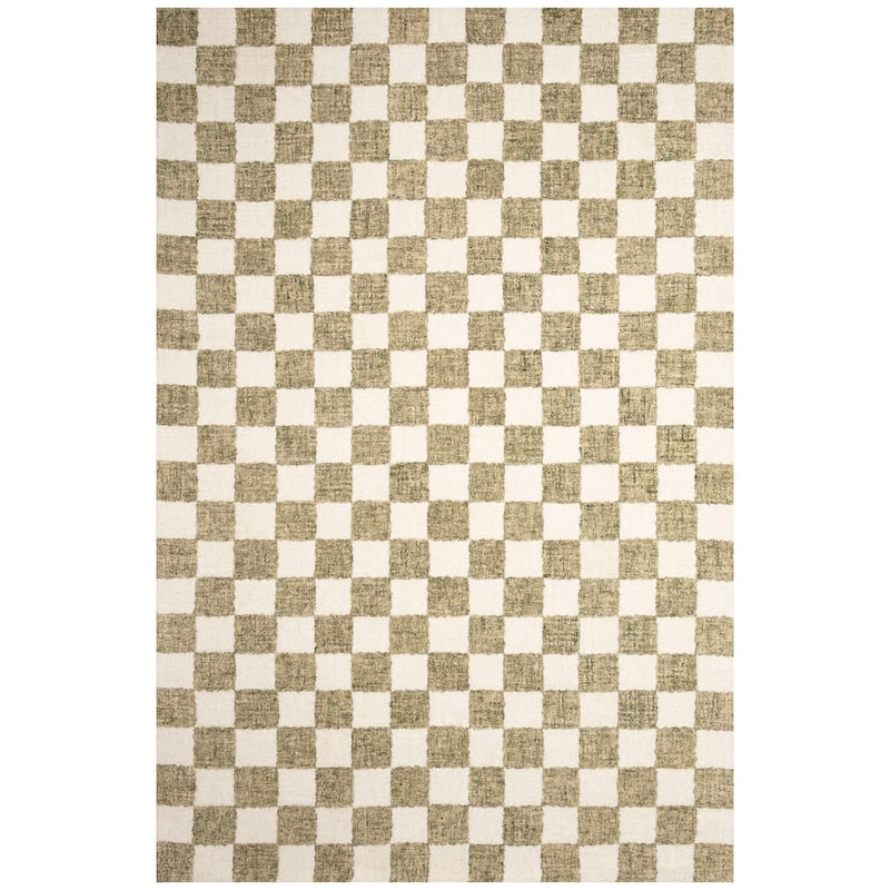 Liora Manne Savannah Checkerboard Indoor Area Rug Sage 3'6" x 5'6" - 8'3" x 11'6" - Sage