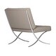 preview thumbnail 20 of 23, Attriom Modern Leather and Chrome Slipper Chair for Living Room - 30.25 x 26 x 34.75"