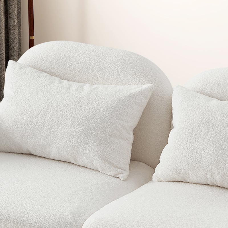Teddy Upholstered Sofa Loveseat With Pillows
