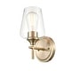 preview thumbnail 10 of 15, Millennium Lighting Ashford 1 Light Bathroom Wall Sconce with Clear Glass Shade in Multiple Finishes