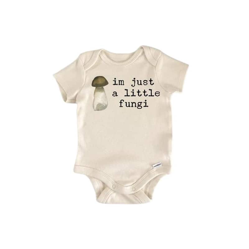 Mushroom Fungi Vegan - Baby Boy Girl Clothes Infant Bodysuit Funny Cute Newborn