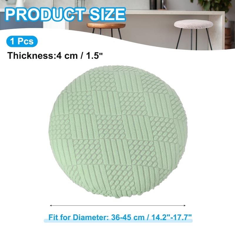 Bar Stool Cover, Elastic Bar Stool Seat Covers for 14"-18" Chair, 1Pcs - Green