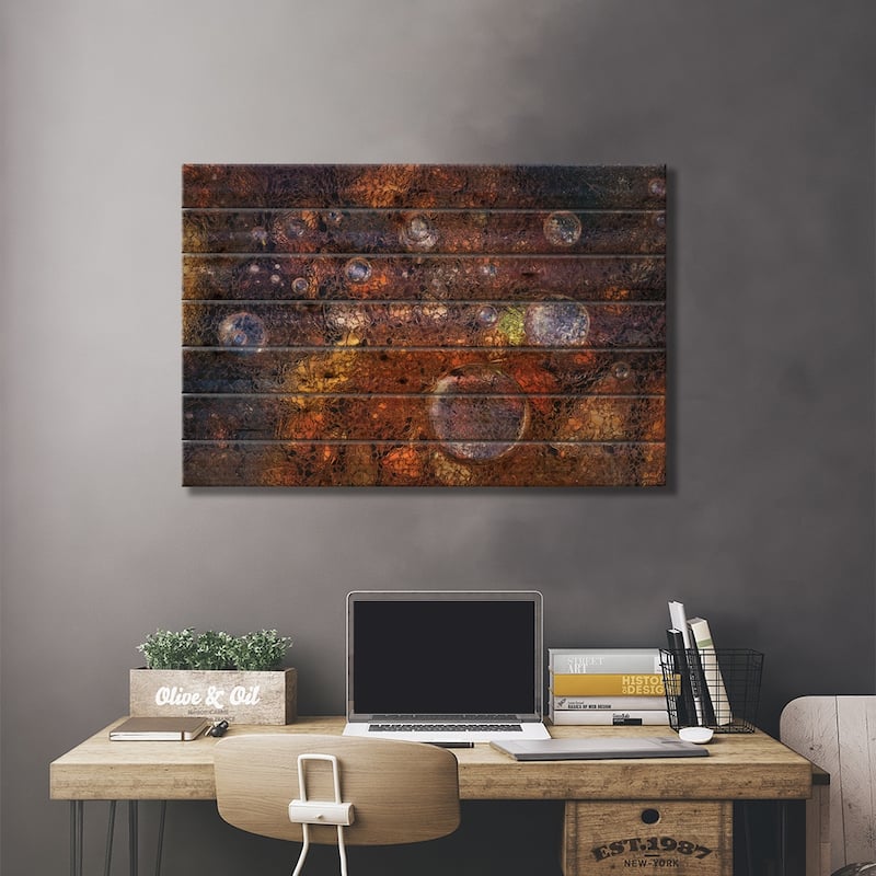 Winter Over Autumn Print On Wood by Paolo Giudici - Multi-Color