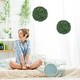 preview thumbnail 1 of 7, HOMCOM Set of 2 16.5 Inch Artificial Plant Topiary Balls, UV-protected Anti-Fading Faux Decorative Lavender Balls, Fake Plants Green