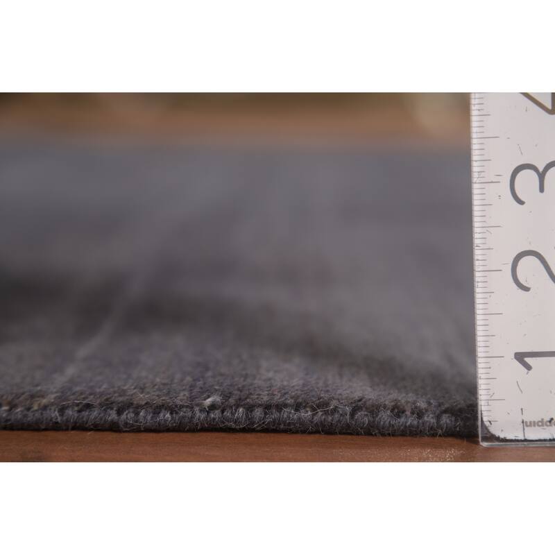 Grays & Blues Modern Gabbeh Oriental Area Rug Hand-Knotted Wool Carpet - 6'5" x 9'5"