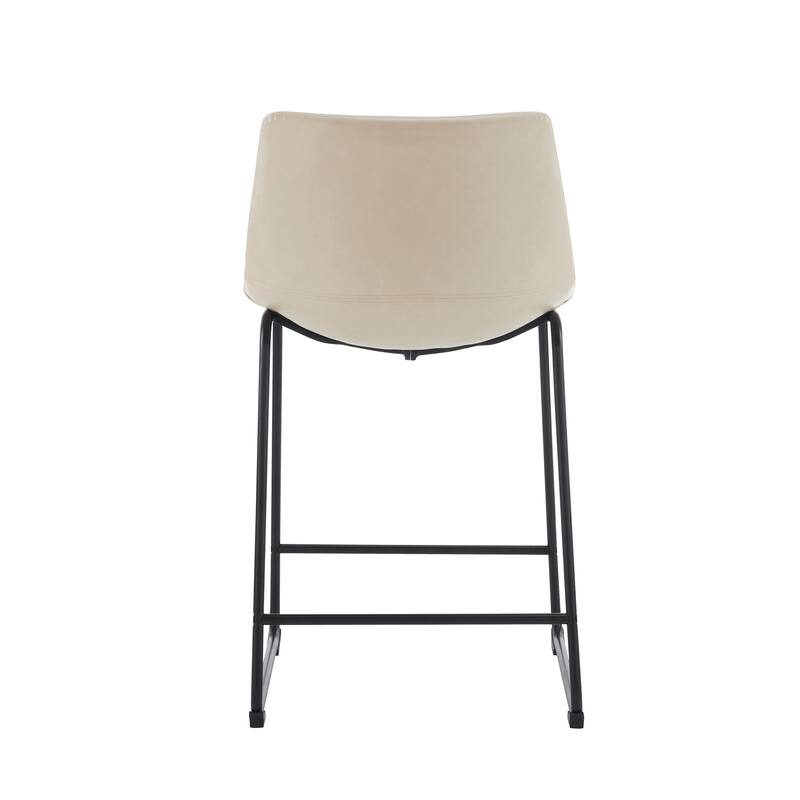 Cedric Faux Leather Counter Stool (Set of 2) by Christopher Knight Home