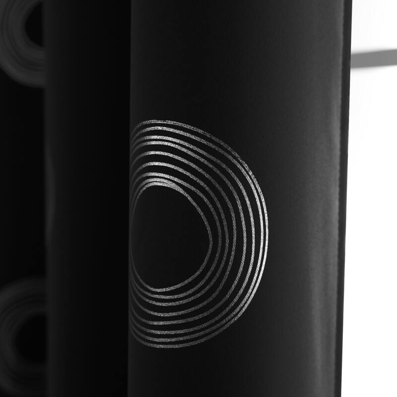 Concentric Circles Pattern Room Darkening Curtain 2 Panels
