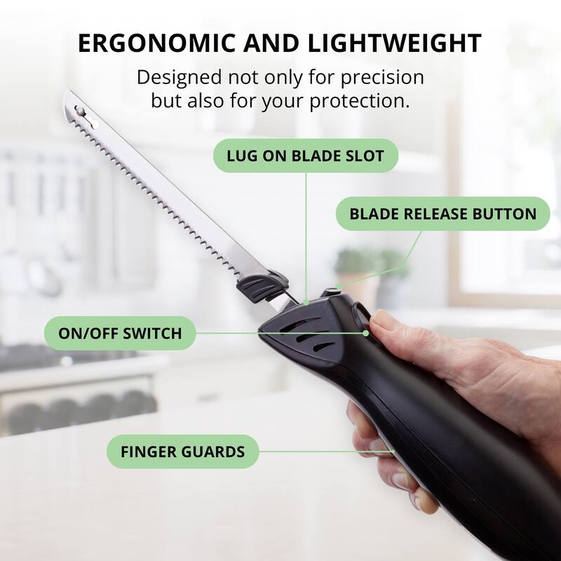 Elitra Home Professional Grade Electric Knife, Black