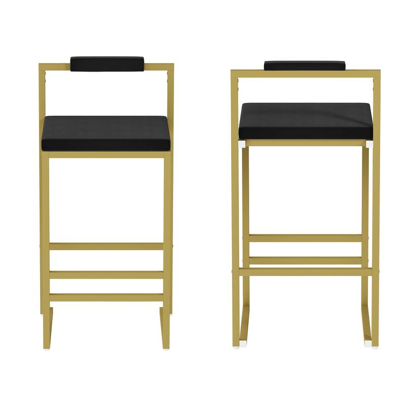 Upholstered Counter Height Barstools Dining Chairs Set of 2