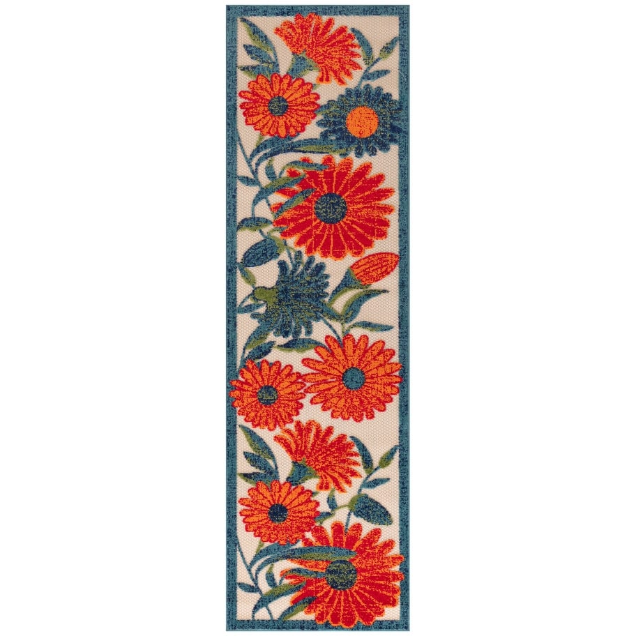 Nourison Alice Indoor/Outdoor Floral Area Rug.