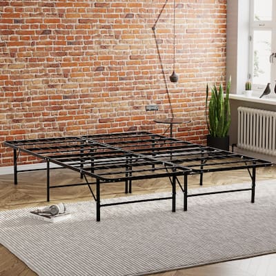 California King Size Metal Open Frame with Mattress Foundation