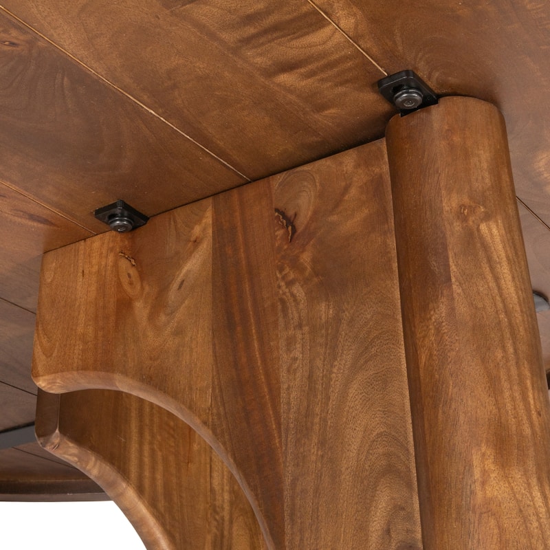 Mango Wood Dining Table with Arched Base