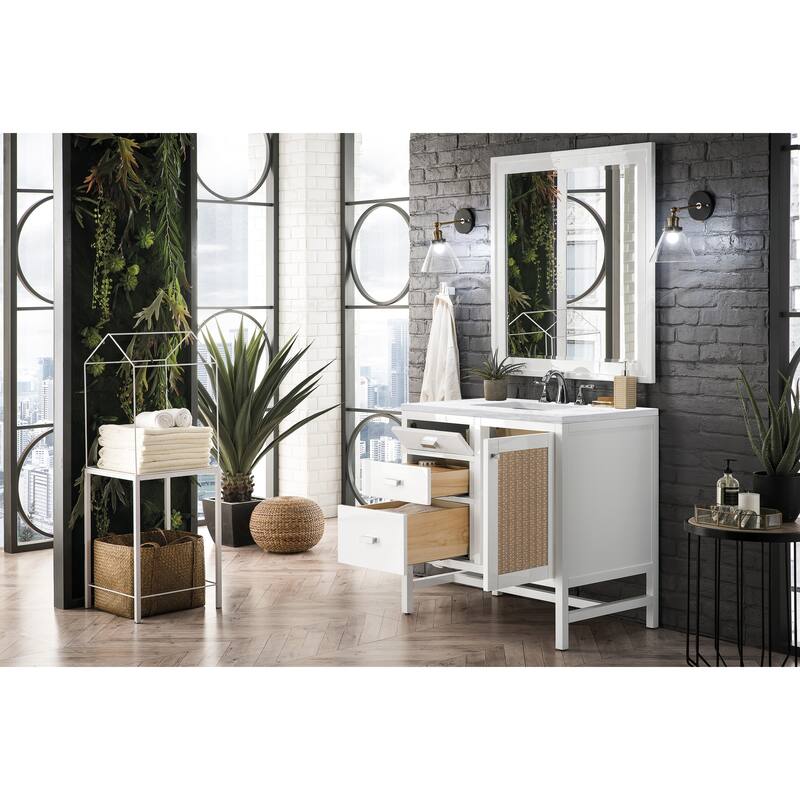 James Martin Vanities Addison 36" Single Vanity, Glossy White