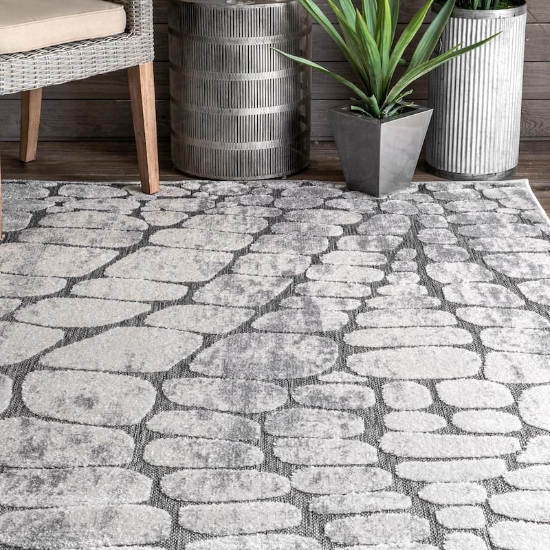 Nuloom Jaycee Textured Stone Indoor/Outdoor Area Rug
