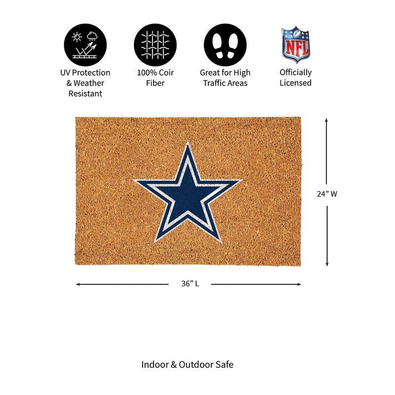 Dallas Cowboys Full Color Indoor/Outdoor Coir Mat
