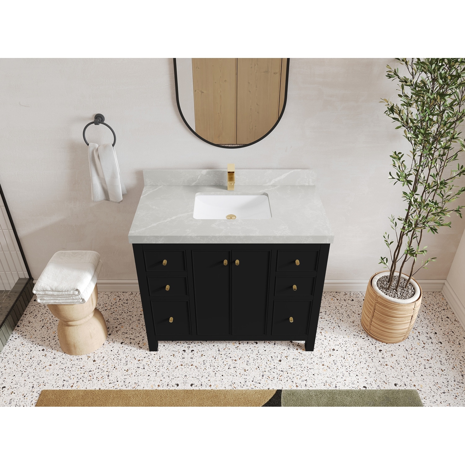 Willow Collections 42 in. W x 22 in. D Chicago Single Sink Bathroom Vanity with Countertop