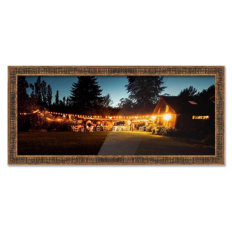 7x42 Frame Gold Solid Wood Picture Frame - Complete Modern Photo Frame