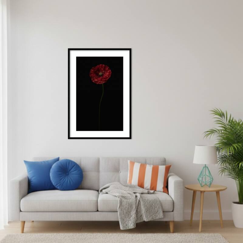 Long-stemmed by Lotte Gronkjar Wood Framed Wall Art Print