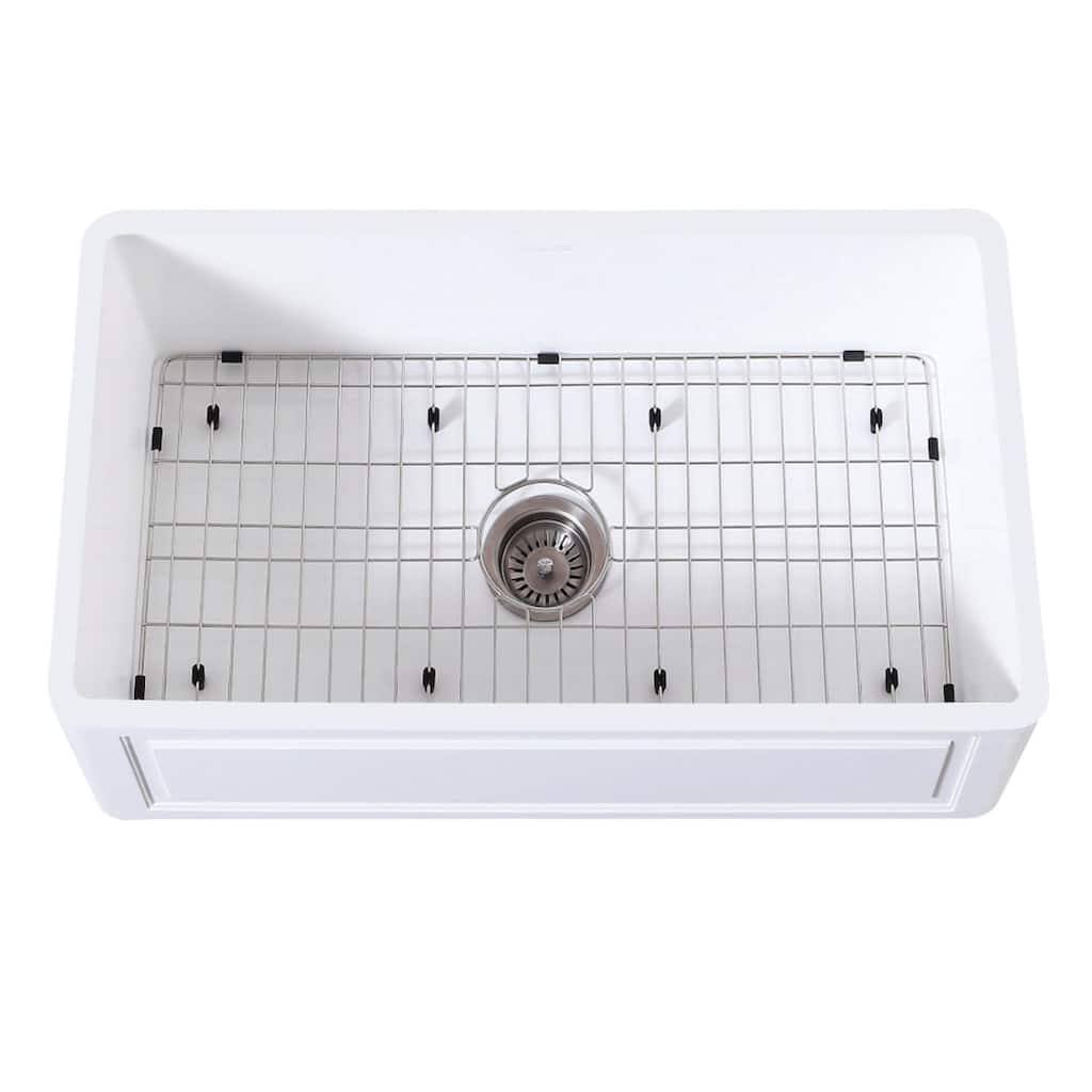 Kingston Brass Arcticstone 33" Farmhouse Single Basin Stone Composite