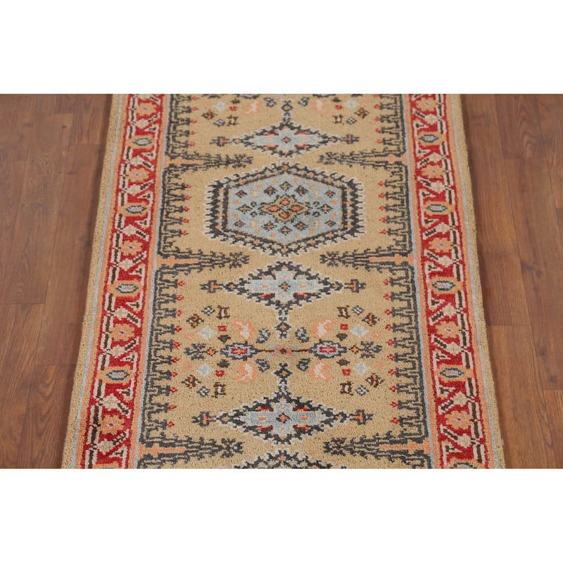 Viss Oriental Runner Rug Handmade Wool Carpet - 2'6"x 8'1"