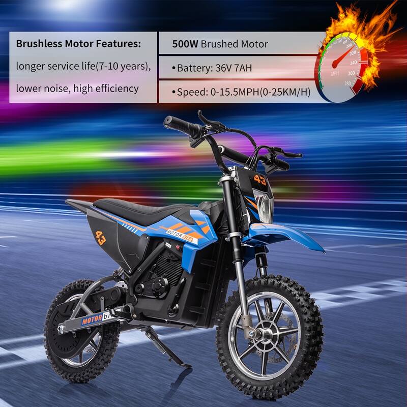 36V Electric Off-Road Motorcycle, Kids Ride on Dirt Bike for Kids Best Gift