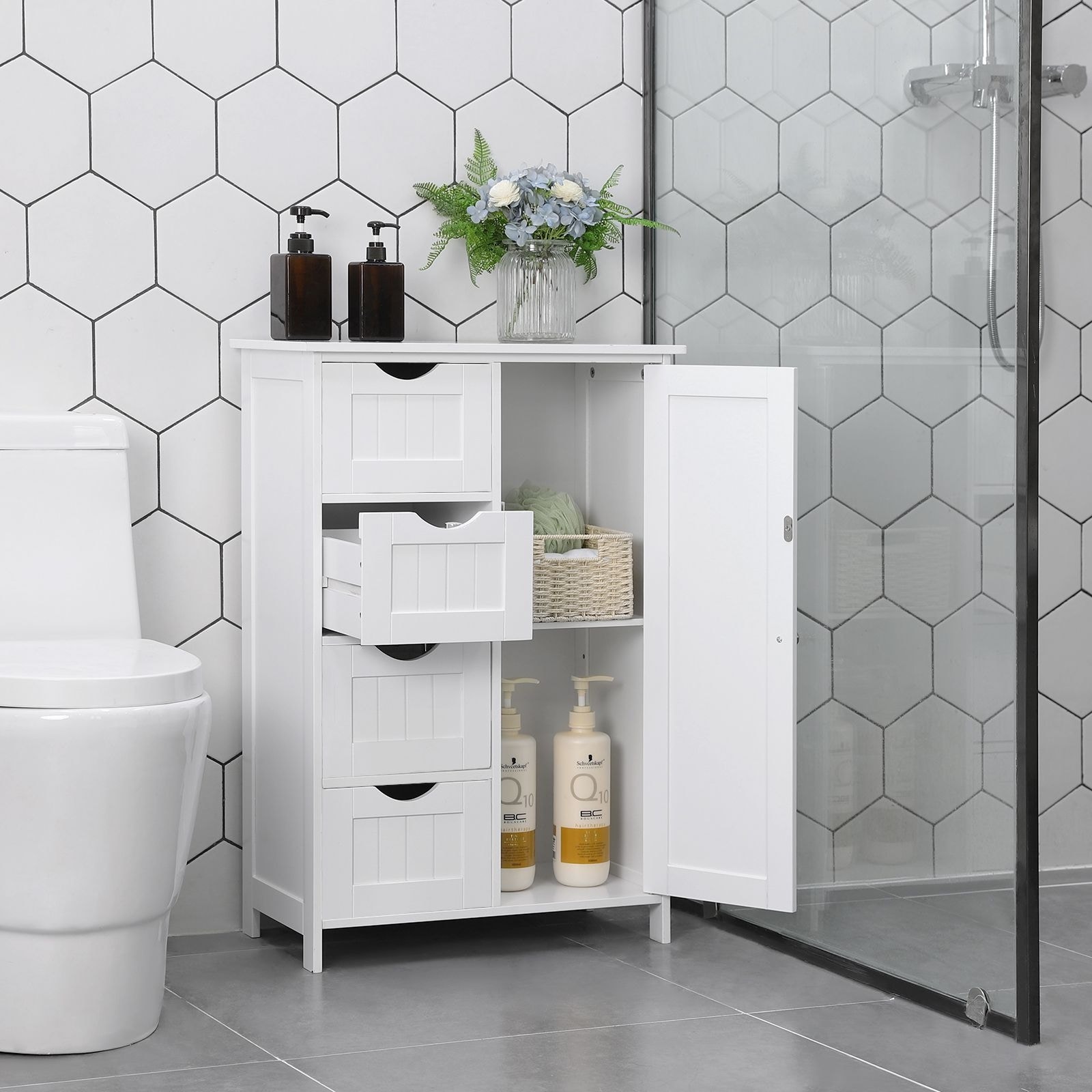 Vasagle bathroom shop floor cabinet