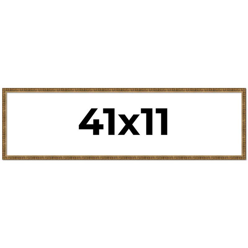 41x11 Frame Gold Solid Wood Picture Frame - Complete Modern Photo