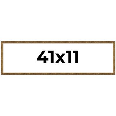 41x11 Frame Gold Solid Wood Picture Frame - Complete Modern Photo