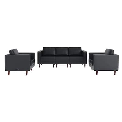 3 PC Commercial Seating Set with Outlets/USB/USB-C Ports - 33"W x 31.25"D x 32.5"H