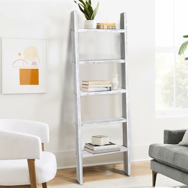 Rustic Vintage Blanket Ladder Decorative Wood Ladder Shelf On