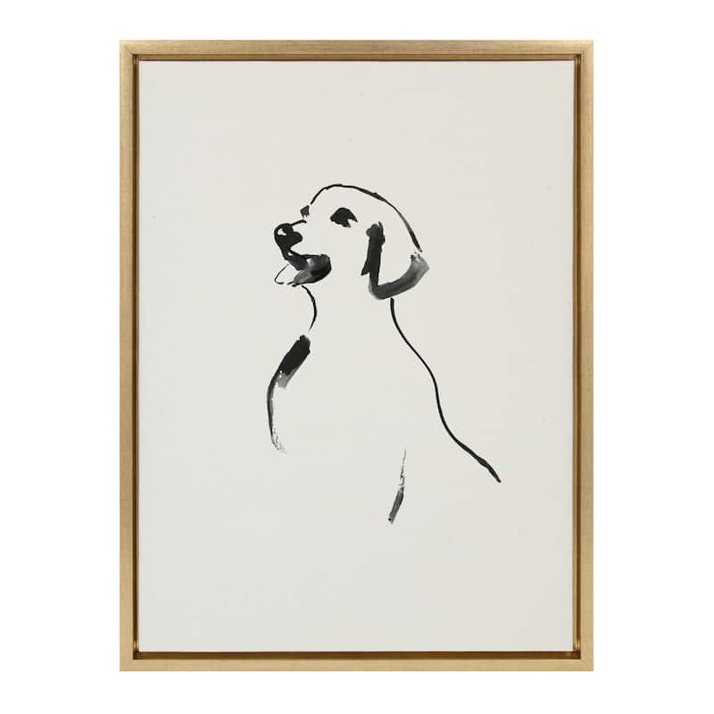 Kate and Laurel Sylvie 1056 Retriever Framed Canvas by Teju Reval of SnazzyHues