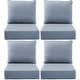 preview thumbnail 61 of 121, Gymojoy 24"x22"x6" Patio Thick Cushions & Pillows Set - Deep Seat Indoor/Outdoor Water & Fade Resistant Four Sets - Baby Blue