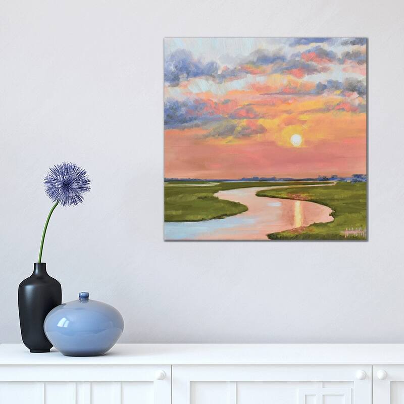 iCanvas "Glassy Waters On The Marsh" by April Moffatt Canvas Print - 18x18x1.5