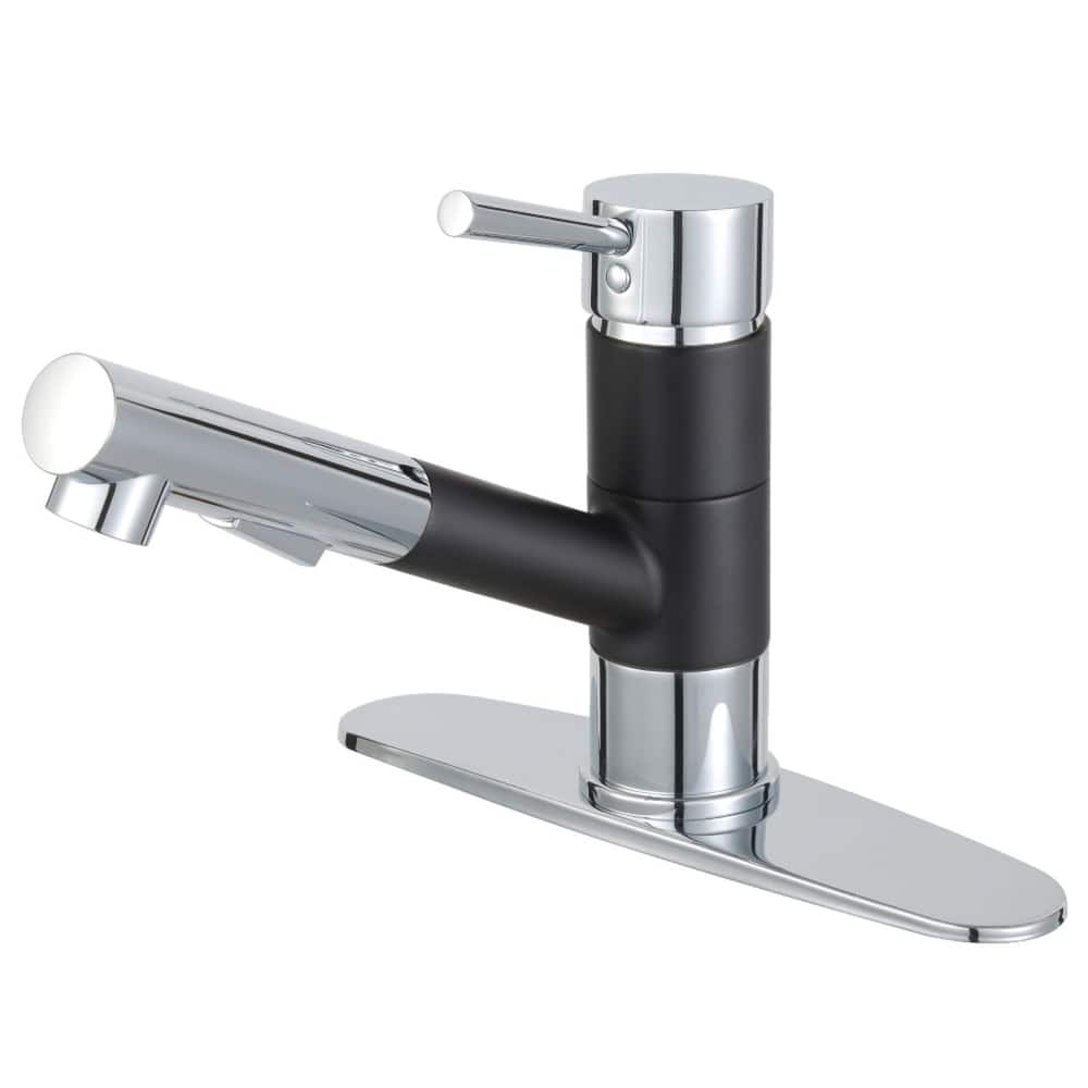 Kingston Brass Concord 1.8 GPM Single Hole Pull Out Kitchen Faucet -