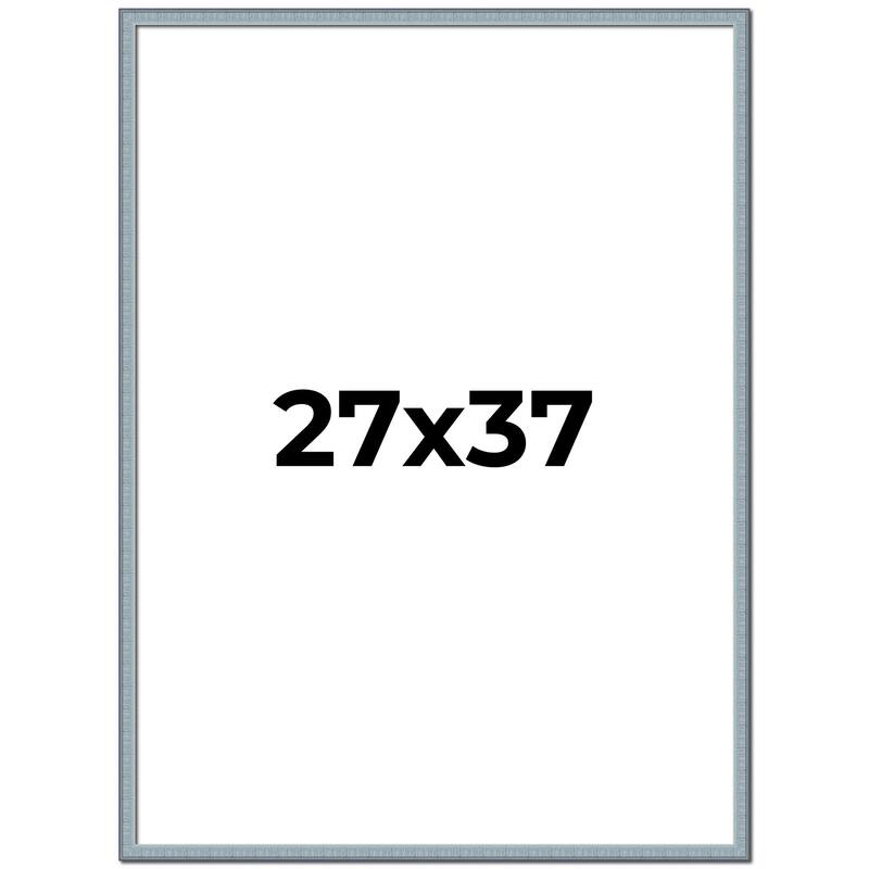 27x37 Frame Rustic Sky Blue Solid Wood Picture Frame | 0.75 Inch
