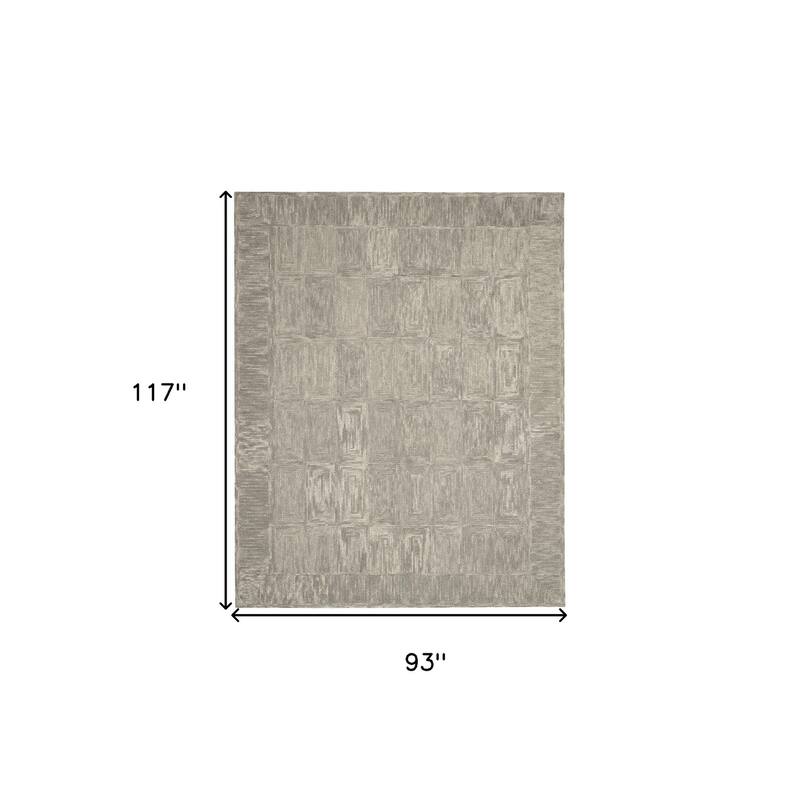 Power Loomed Geometric Modern Soft Area Rug - 117' X '93' X '0.5