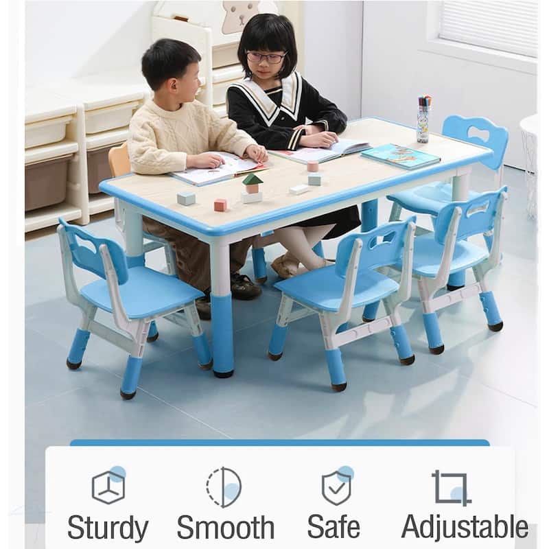 Kids Table and 6 Chair Set