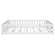 preview thumbnail 5 of 6, Gray Wooden Twin Size House Bed with 2 Drawers and Storage Shelf