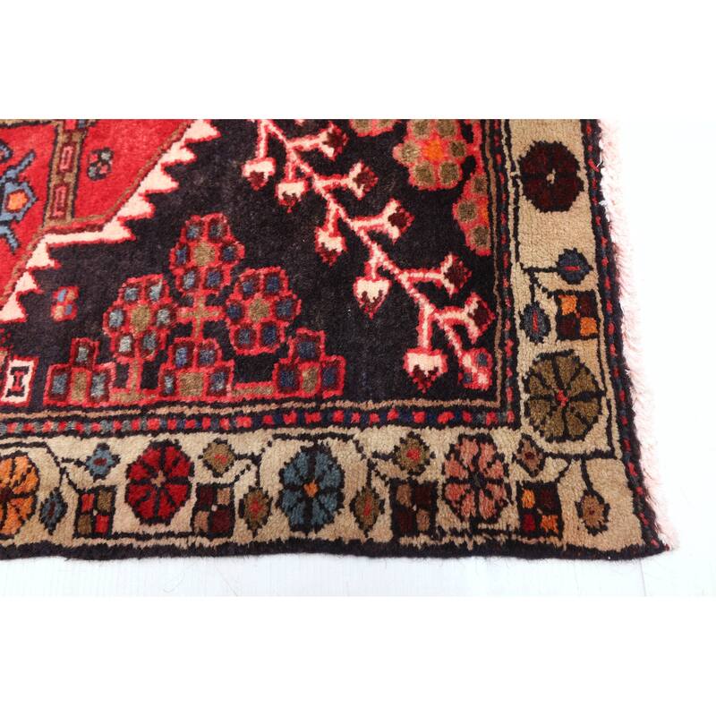 ECARPETGALLERY Hand-knotted Anatolian Vintage Red Wool Rug - 3'11 x 9'11