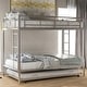 preview thumbnail 18 of 43, Stylish Twin over Twin Bunk Bed with Trundle and Two ladders, Black