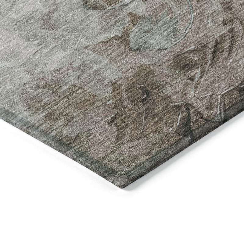 HomeRoots Abstract Transitional Rectangle Outdoor Rug