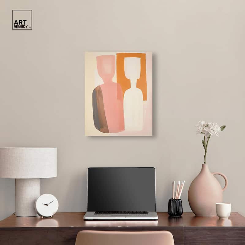 Peach Echoes II Canvas by Art Remedy, Gallery Wrapped