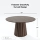 preview thumbnail 19 of 41, Solid Wood Round Dining Table for 4-8 People Nordic style