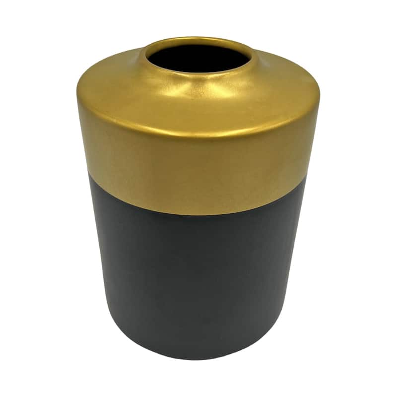 Black and Gold Modern Ceramic Vase