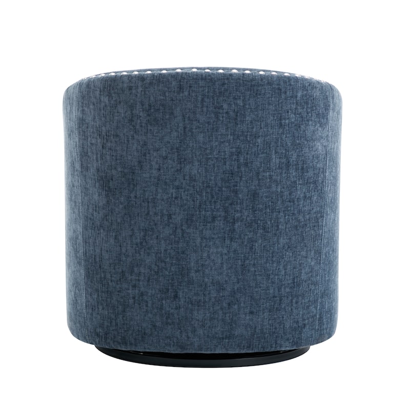 Porthos Home Wesa Swivel Fabric Upholstered Barrel Accent Chair