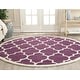 preview thumbnail 13 of 66, SAFAVIEH Handmade Chatham Elia Modern Moroccan Wool Rug 7' Round - Purple/Ivory - Round